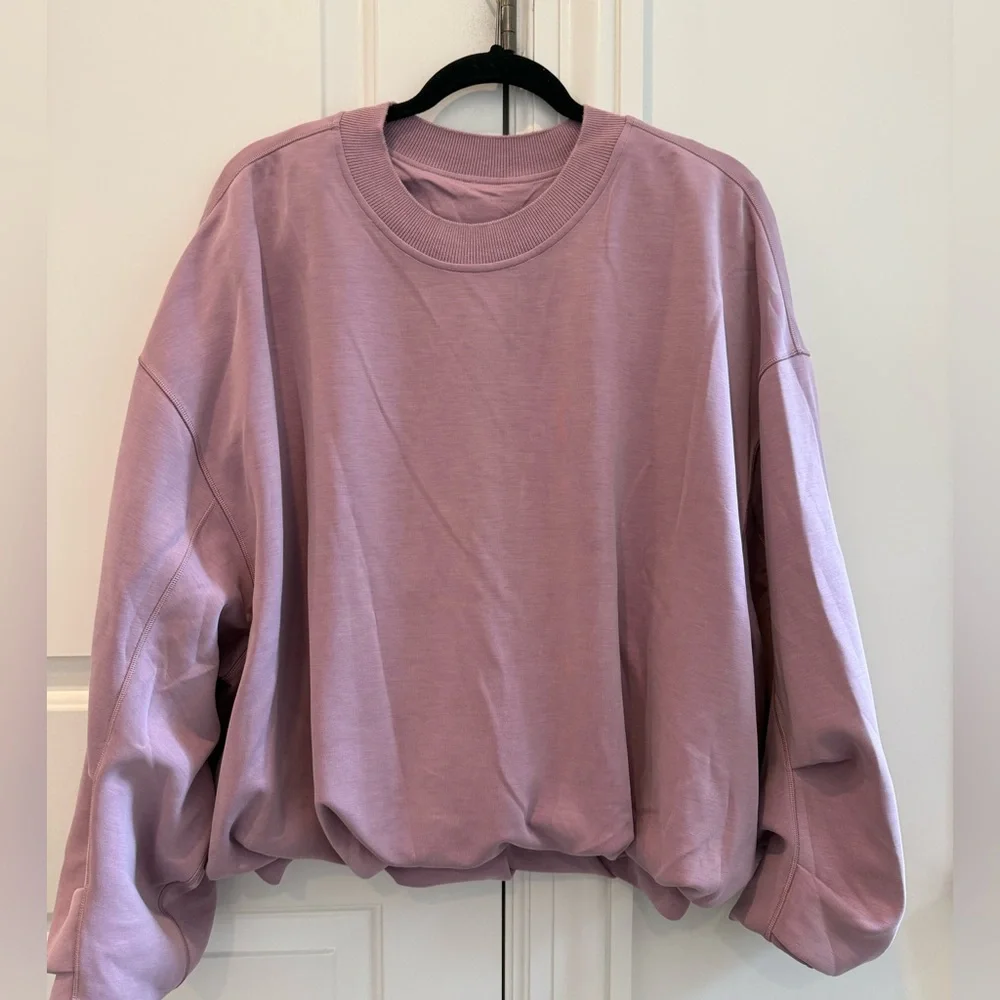 lululemon athletica Oversized Crewneck Sweatshirt in Dusty Mauve - Picture 1 of 4